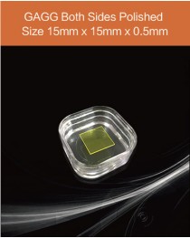 GAGG Ce scintillation crystal, GAGG Ce scintillator, GAGG Ce Crystal,   Ce:Gd3Al2Ga3O12 crystal, 15x15x0.5mm